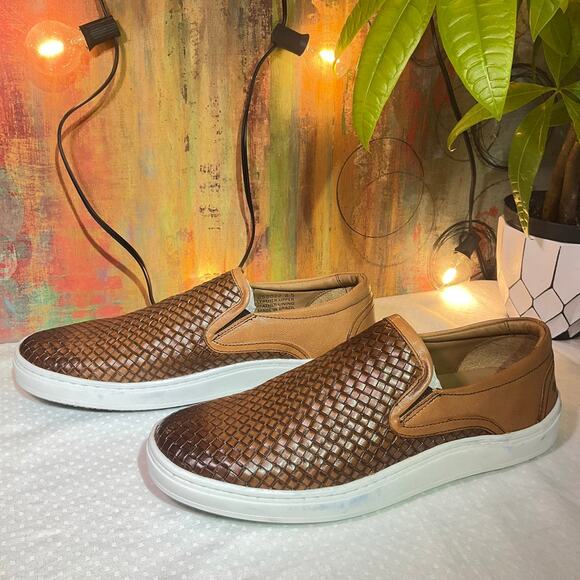 Men\'s Leather Luxury Slip on Sneaker, 8.5 M US, Cognac Nappa main image 12